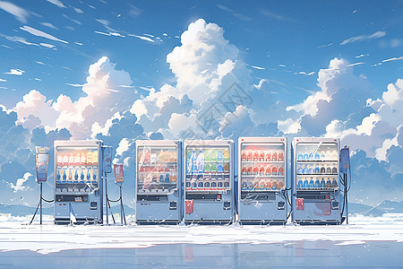 自动售货机背景图片