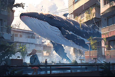城市里的鲸鱼图片