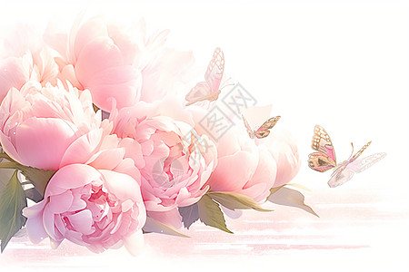粉色牡丹背景图片
