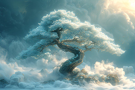 幻境中的盆景树图片
