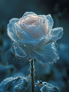冰雕玫瑰花朵图片