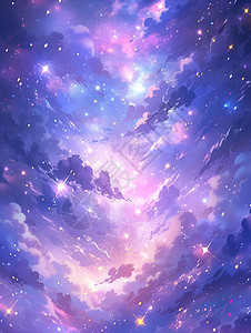 紫色的奇幻星云图片
