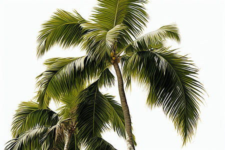 热带树木上的枝叶背景图片
