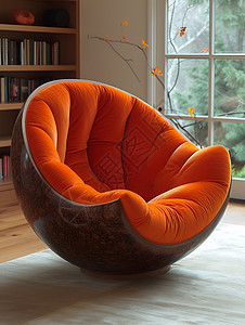 橙色的椅子图片