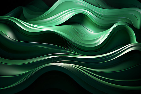 绿色波浪图片