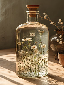 花瓶中的花与植物图片