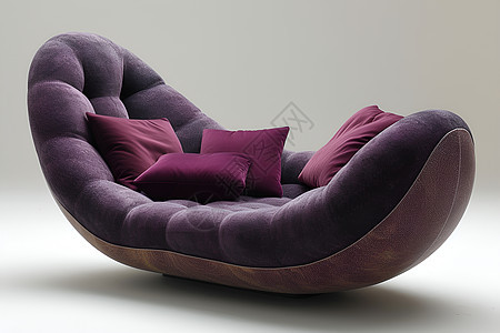 紫色的躺椅背景图片