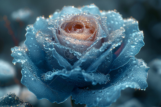 户外的蓝色花朵图片