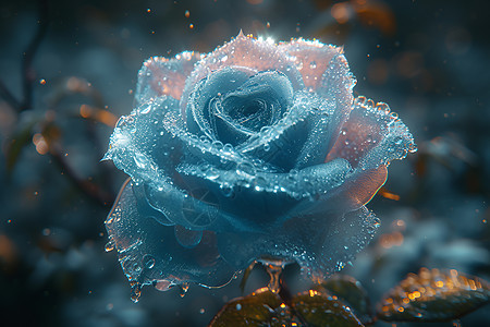 漂亮的冰蓝色玫瑰图片