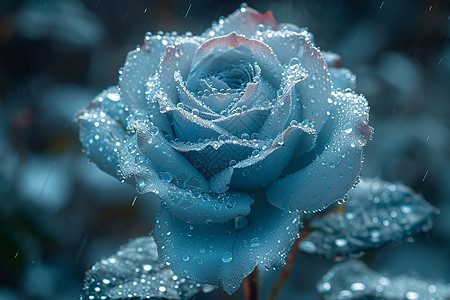 冰蓝色的花朵图片
