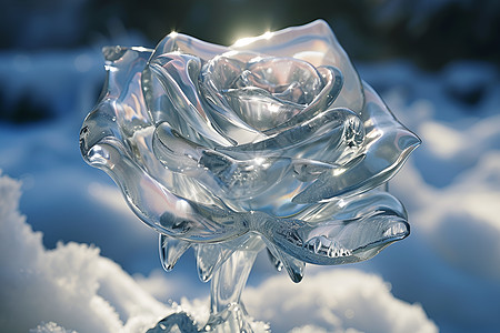 设计的冰玫瑰背景图片