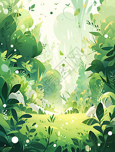 绿色的森林草原背景图片