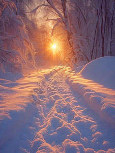 冬日阳光背景图片