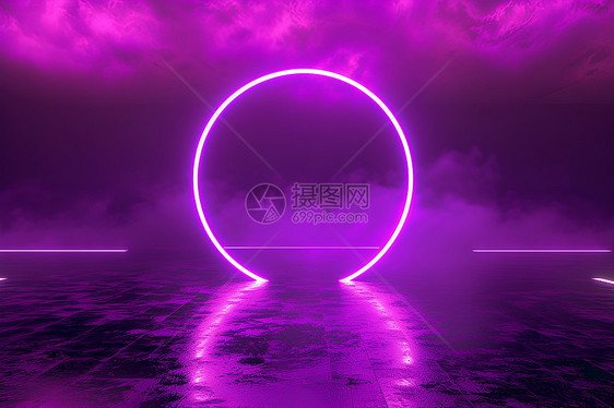 紫色发光图片