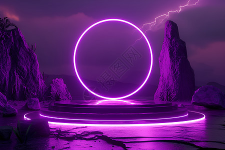 紫色神光圈图片
