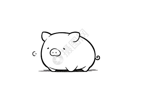 快乐的小型猪背景图片