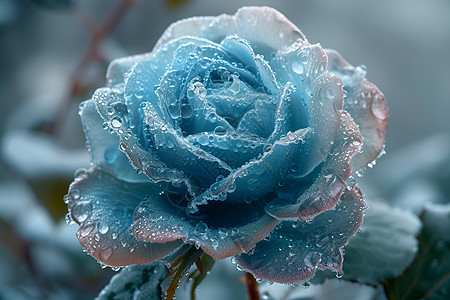 碎冰蓝玫瑰设计图片