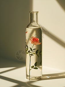 玫瑰瓶中的洗发水背景图片