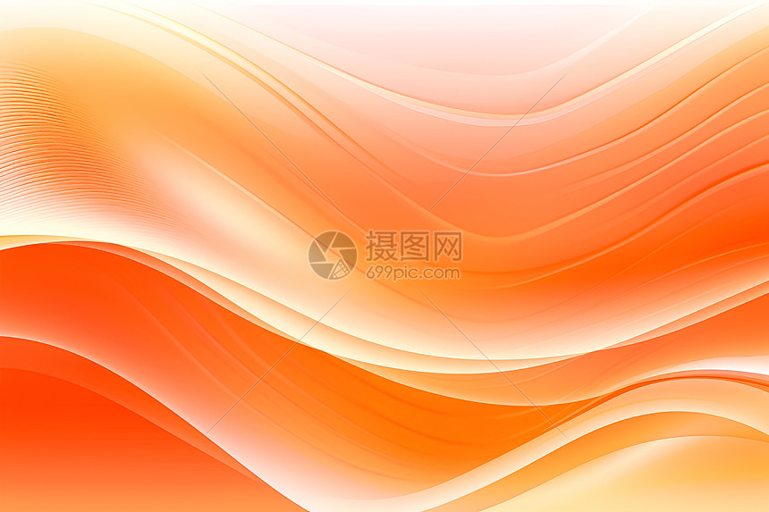橙黄色波浪背景图片