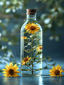 瓶中的花香背景图片