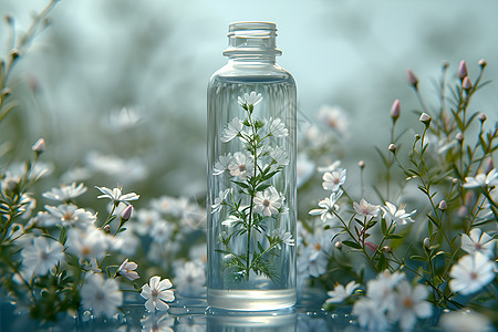 花丛瓶子里的花朵图片