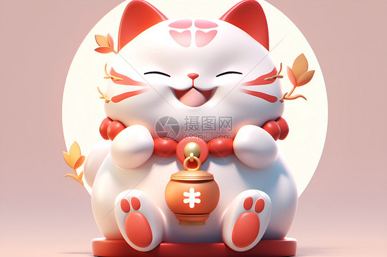 卡通招财猫图片