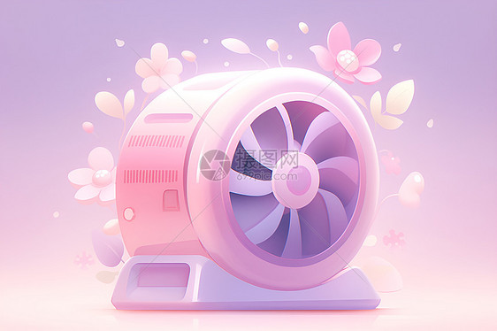 粉色电风扇图片