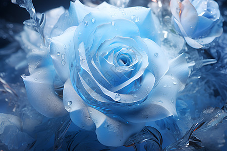 梦幻的蓝色玫瑰图片