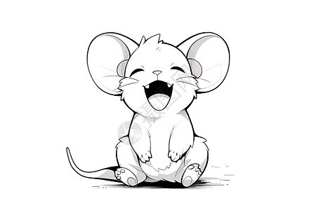 开心的小老鼠图片