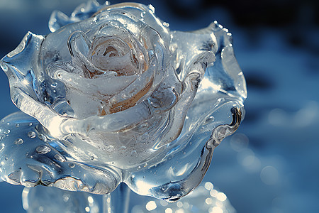 冰雕花卉艺术图片
