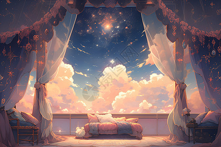 梦幻的卧室图片
