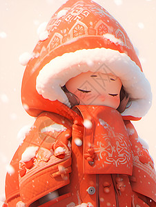 红色大衣和帽子背景图片