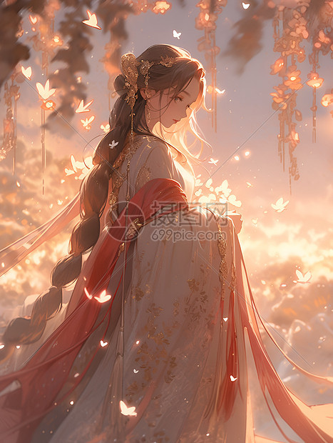 美少女插画图片