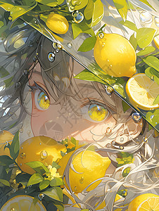 柠檬和女孩图片