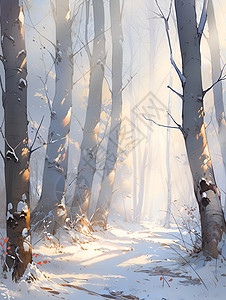 森林的阳光背景图片