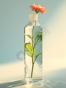 水瓶中的一朵花图片