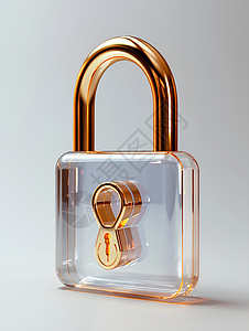 金色的玻璃锁扣图片