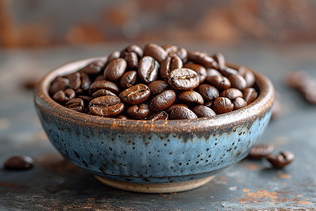 醇香的咖啡豆子背景图片