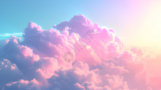 梦幻多彩的云层图片
