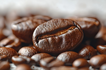 醇香可口的咖啡豆食物图片