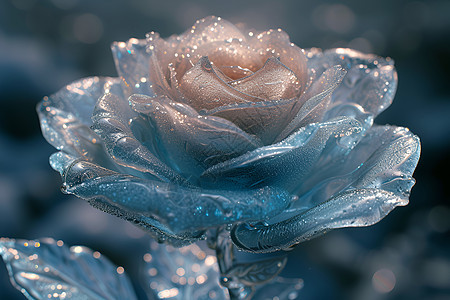 雪中冰玫瑰背景图片