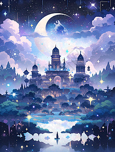 夜空之城背景图片