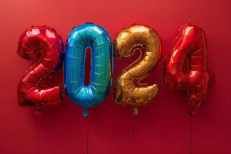 2024新年气球字体图片