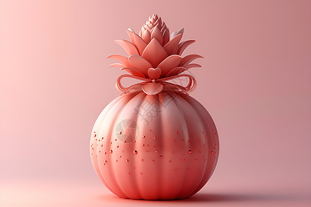 粉色菠萝形图标背景图片