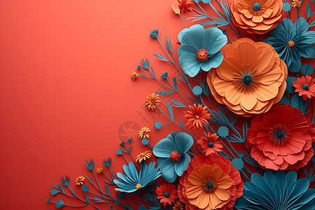 彩色的鲜花艺术图片