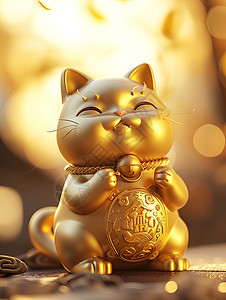 金色金猫背景图片