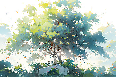 夏日之树图片
