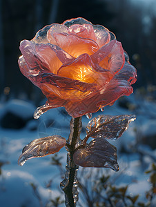 冰雪中的芳香图片