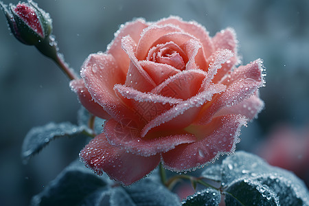 冰雕玫瑰绽放图片