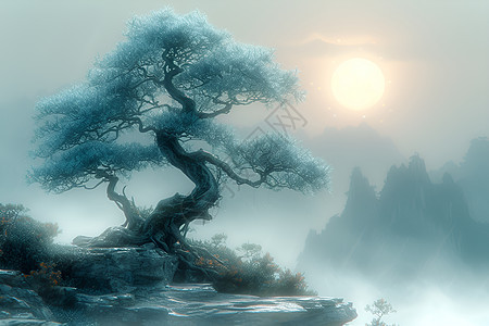 梦幻仙境中的树图片